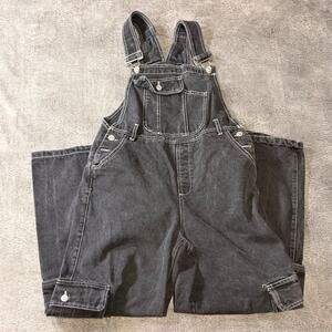 Charcoal Denim Contrast Overalls